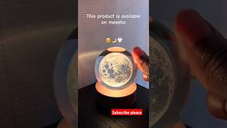 Moon lamp on meesho under 300 rupees/3d crystal 🔮 moon lamp#meesho#review#diy#shorts