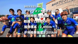 中～上級者向け●グランフォンド軽井沢-100＜コース全景＞ペース配分参考付