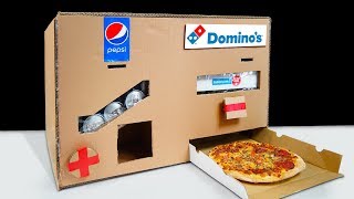 DIY How to Make Dominos Pizza and Pepsi Vending Machine