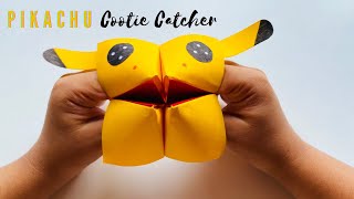 CUTE PIKACHU COOTIE CATCHER | Pokemon Fortune Teller | Pokemon Craft Ideas | Origami Pikachu Pokemon