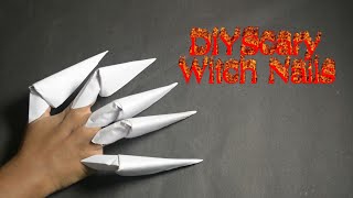 DIY scary witch nails for kids | How to make nails with paper | paper nails | kids nails