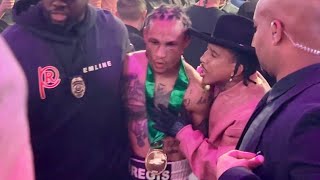 BRUISED UP Regis Prograis AFTER HANEY LOSS walks back to locker room disappointed!
