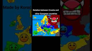 Relation between Croatia and other European countries