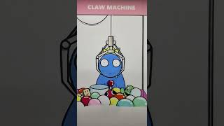 BLUE Playing Claw Machine (Rainbow Friends Stop Motion Animation) #shorts #youtubeshorts #edit