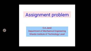 assignment problem with non square matrix