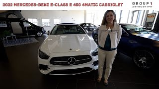 2022 Mercedes-Benz E-Class E 450 4MATIC Cabriolet | Video tour with Julie