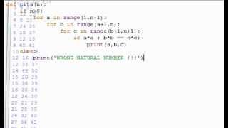 Pythagorean triple in Python