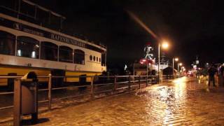 Sturmflut am Alten Strom von Warnemünde