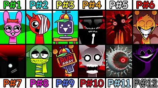 All Phases of Every Sprunki in Incredibox Sprunki: From 1 Phase to 12 Phase