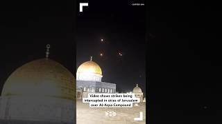 Video shows strikes from Iran being intercepted in skies of Jerusalem