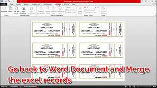 Auto Numbering Using Microsoft Word and Microsoft Excel for Raffle Ticket and Invoice