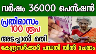 പ്രതിവർഷം 36,000 രൂപ പെൻഷൻ നേടാം.. അറിയേണ്ട കാര്യങ്ങൾby Web Desk pension malayalam,