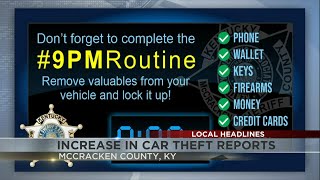 Police urge residents in McCracken County to keep an eye on your vehicle amid increasing auto thefts