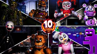 1 Hour Of Nostalgic FNAF Songs Remixes (10th ANNIVERSARY SPECIAL)