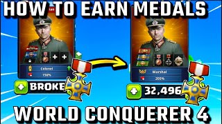 How to Earn Medals in World Conqueror 4 : Fast and Best ways to get Medals - Tips & Tricks Tutorial