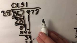 long division drop down method