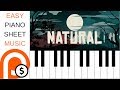 NATURAL - IMAGINE DRAGONS | EASY PIANO SHEET MUSIC | PATREON REWARD