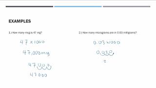 Metric Conversions: Converting milligrams (mg) to micrograms (mcg)