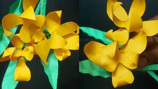 How to make Hari champa/Monoranjan/Sampangi flowers with Paper || Paper flowers making || DIY.