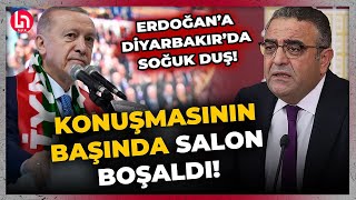 Erdoğan'a Diyarbakır'da soğuk duş! Konuşmasının başında salon boşaldı! Tanrıkulu nedenini açıkladı!