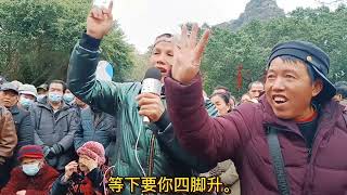 广西民间山歌一对一，精彩高强山歌对唱，四两鸡仔量定你