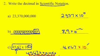 Extra Practice Scientific Notation