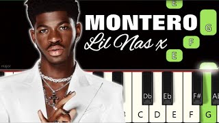Lil Nas X - Montero 🔥| Piano tutorials | Piano Notes | Piano Online #pianotimepass #callmebyyourname