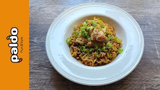 Paldo Stir Fried Chicken Noodle Spicy Soy Sauce - South Korea - Instant Noodle Recipe Time - EP 1555