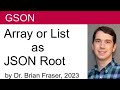 GSON: Array or List as root of JSON