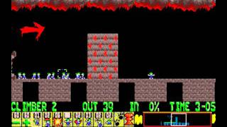 Lemmings [PC] - Level 20 (Tricky): One way digging to freedom