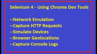 Selenium4 DevTools