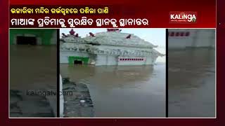 Maa Bhattarika Temple In Badamba Submerges Due To Flood In Mahanadi River || Kalinga TV