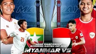 Laga Sengit Myanmar Vs Indonesia AFF 2024