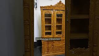 সাধ্যের মধ্যে খুব সুন্দর রাজকীয় সোকেজ। Luxury design wall cabinet showcase. New model furniture.