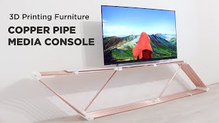 3d Printed and Copper Media Console