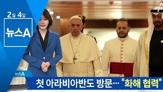 ‘이슬람 탄생지’ 아라비아반도 찾은 교황…“화해 협력” | 뉴스A