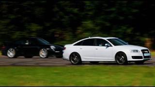 1080p: Porsche 997 GT2 vs MTM Audi RS6 730 HP x 2