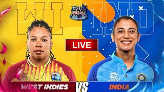 🔴 LIVE : India Womens vs West Indies Womens Live | 9th T20 | Live Cricket Score Womens WC 2023