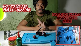 HOW TO REPAIR YOUR RUSTED FISHING REAL [KASKTKING SHARKY 3 DISASSEMBLY]