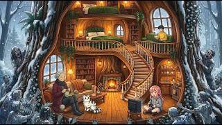 Surviving in a Dark Treehouse During a Zombie Apocalypse | Ghibli Cozy Time