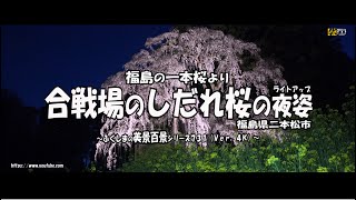 福島の一本桜より Ｖｅｒ. 4Ｋ～ 福島県二本松市  合戦場のしだれ桜の夜姿 ～