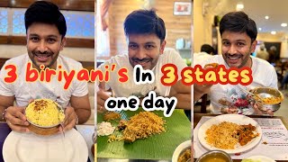 Eating The Best Biriyani From 3 States In One Day