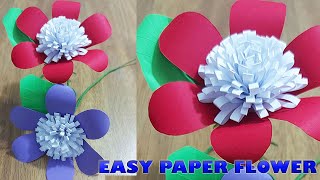 Easy paper flowers DIY/ How to make flower paper idea/SSN Crafts