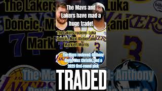 🚨 🚨 MASSIVE TRADE ALERT 🚨🚨#lukadoncic #anthonydavis #lakers #mavs #viralvideo