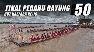 Final lomba dayung kelas 50 festival sungai kayan hut kaltara ke 10