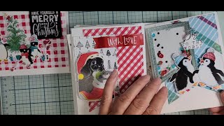 Christmas Cards using Pretty Little Studio Vintage Die Cuts and Sequin Shakers.