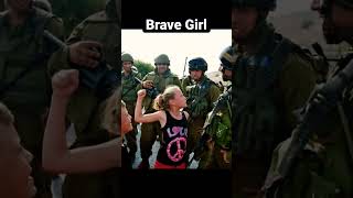 Brave Palestinian girl protesting against Israeli soldiers! #islam #muslim #palestine #israel