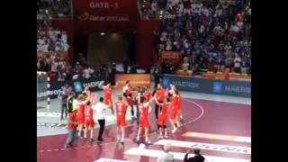 Poland players celebrating third place WC 2015