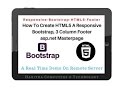 HTML5 - Footer 3 COLUMN Responsive Bootstrap(v3.3.7) For ASP.NET