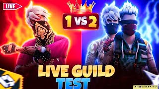 1vs2 live Guild Test With Goku And Gojo😎. #freefire